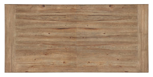 Hooker Furniture Vineyard Pecky Hickory Rectangle Dining Table With Sonoma Finish, Trestle Base & Two 20" Leaves 6952-75217-80