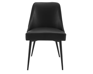 Steve Silver Colfax Side Chair Black Leatherette, Set of 2 CF500SB