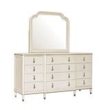 Grace Dresser Mirror White with Opulent Opal Finish P377110 Pulaski Furniture