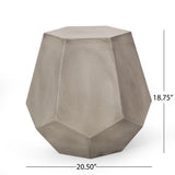 Christopher Knight Home® - Noble House - Calgary Outdoor Lightweight Concrete Side Table, Light Gray