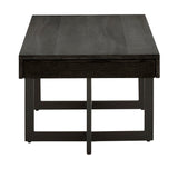 Homelegance By Top-Line Saskai Wood Finish Tables with Drawers Black MDF