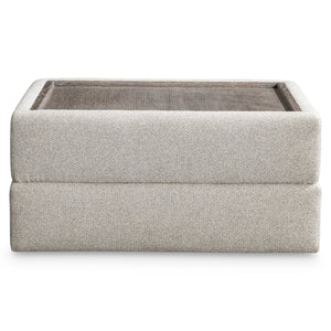 Bernhardt Bernhardt Vista Fabric Tray Ottoman With Removable Puma Cerused Tray, Plush Upholstery, 38"W X 18"H - Made to Order P4000A