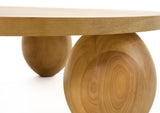 VIG Furniture Modrest Optima - Modern Natural Rubberwood Round Coffee Table VGHM-TB034L05-COF