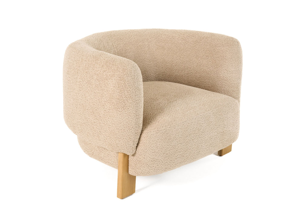 VIG Furniture Divani Casa Optima - Mid-Century Modern Taupe Fabric Accent Chair VGHM-ST292-BGE