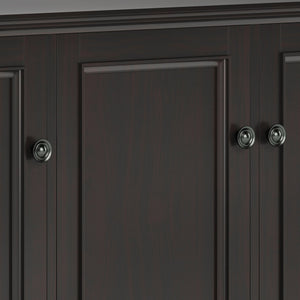 English Elm Amherst Wide 3-Door Storage Cabinet - Handcrafted Hickory Brown With Adjustable Shelves & Style B136P158350