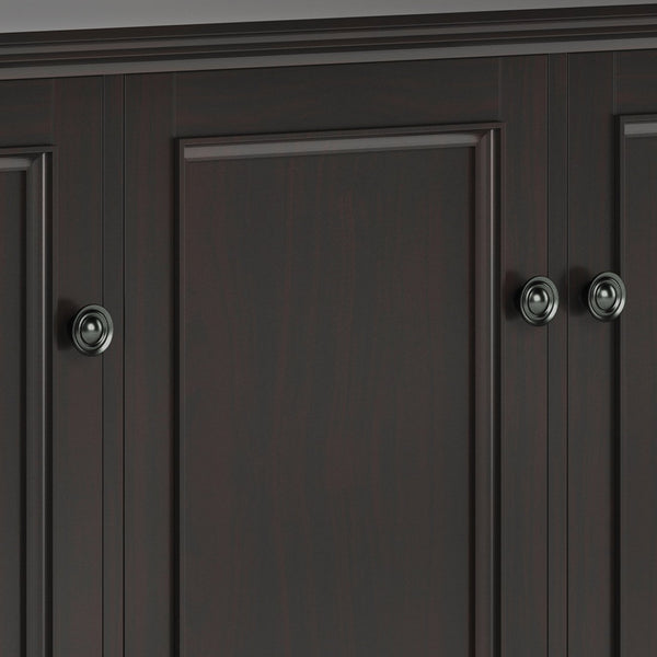 English Elm Amherst Wide 3-Door Storage Cabinet - Handcrafted Hickory Brown With Adjustable Shelves & Style B136P158350