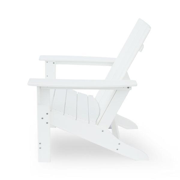 English Elm Encino Outdoor Adirondack Chair All Weather Resin Slatted Patio Seating 68172.00WHI