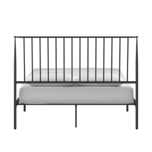 Homelegance By Top-Line Dante Metal Platform Bed with Curved Metal Headboard Dark Bronze Metal