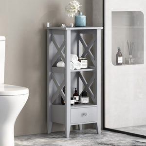 Christopher Knight Home® - Noble House - Loverin Modern Bathroom Floor Storage Rack with Drawer