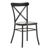 Homelegance By Top-Line Greta Metal Dining Chairs (Set of 2) Black Metal