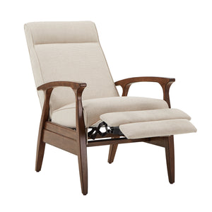 Homelegance By Top-Line Carson 25.75" Wide Mid-Century Modern Recliner Beige Fabric