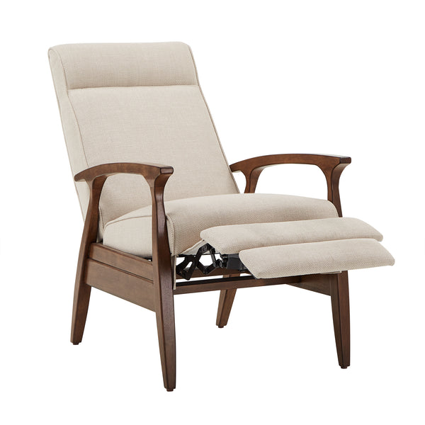 Homelegance By Top-Line Carson 25.75" Wide Mid-Century Modern Recliner Beige Fabric