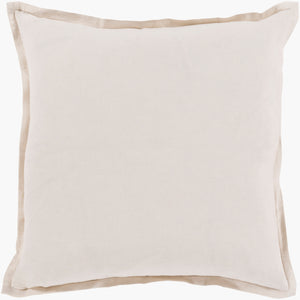 Surya Orianna 18" Rustic Accent Pillow - Cozy Cotton & Linen Decor For Warm, Inviting Spaces Taupe Cotton,Linen Or006-1818d