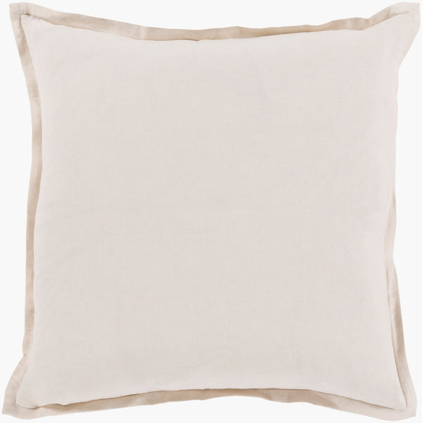 Surya Orianna 18" Rustic Accent Pillow - Cozy Cotton & Linen Decor For Warm, Inviting Spaces Taupe Cotton,Linen Or006-1818d