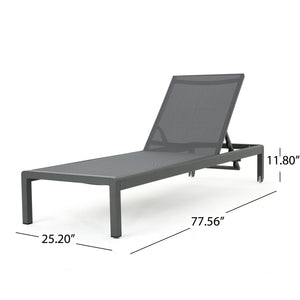 English Elm Christopher Knight Home® - Cape Coral Chaise Lounge Set Of 2 - Modern, Durable & Comfortable For Outdoor Relaxation Spaces 57592.00GRYMP2