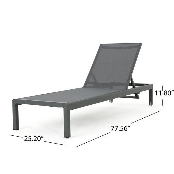 English Elm Christopher Knight Home® - Cape Coral Chaise Lounge Set Of 2 - Modern, Durable & Comfortable For Outdoor Relaxation Spaces 57592.00GRYMP2
