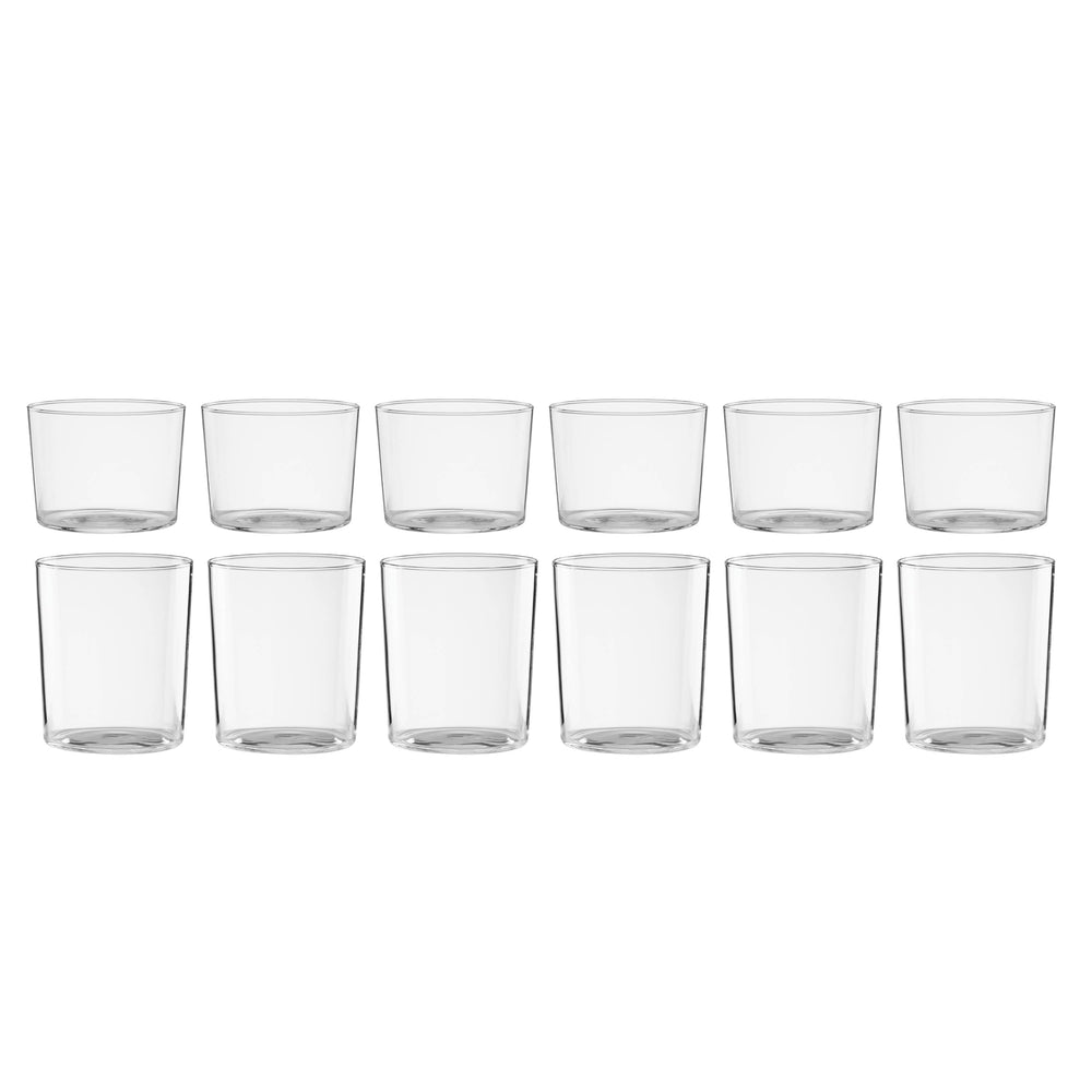 Lenox Oneida Stackables Clear Short & Tall Glasses, Set of 12 Clear, NO COLOR GLASS,CRYSTAL 895977