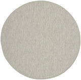 Nourison Positano POS01 Machine Made Power-loomed No Border Indoor/Outdoor Modern Outdoor Rug Light Grey, Light Grey 100% Polypropylene 99446791207