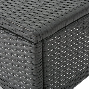 English Elm Christopher Knight Home® - CORDOBA PE Rattan 4-Pc Wicker Chat Set with Cushions, Iron Legs & Waterproof Fabric Comfort Grey 57458.00GRY