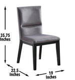 Steve Silver Amalie Side Chair Grey, Set of 2 AL4848SG