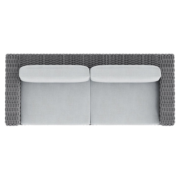 Bernhardt Bernhardt Capri Outdoor Sofa With Gray Mist Woven Rope, Water‑Resistant Cushions & Plush Faux‑Down Topper OP1017W