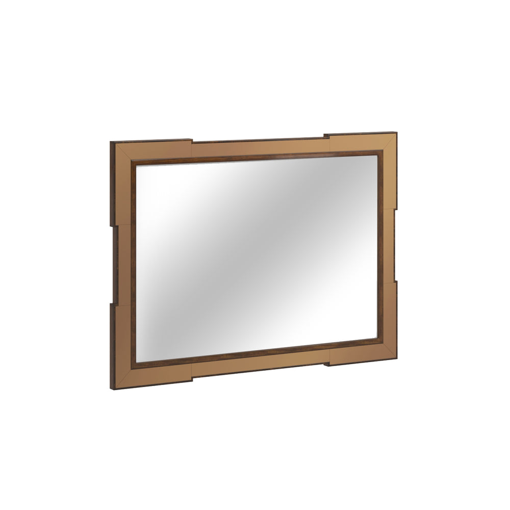 A.R.T. Furniture Eave Elegant Mirror With Reed Pattern Frame – Timeless Addition For Sophisticated Home Decor Brown Material(S), Poplar And Parawood Solids,Bronze Mirror 336121-1860