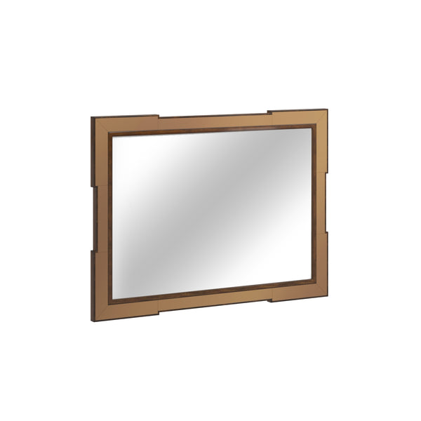 A.R.T. Furniture Eave Elegant Mirror With Reed Pattern Frame – Timeless Addition For Sophisticated Home Decor Brown Material(S), Poplar And Parawood Solids,Bronze Mirror 336121-1860