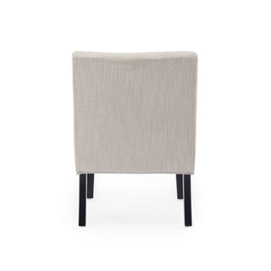 English Elm Accent Slipper Chairs Set of Two Button Tufted Plush Upholstered Living Room Pair 70752.00BGE