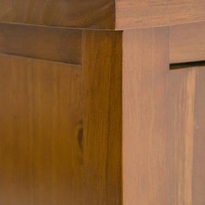 English Elm Warm Shaker Medium Storage Cabinet - Versatile Solid Wood Media Stand In Light Golden Brown Finish B136P159573-GIGA