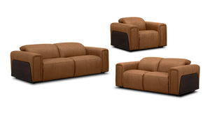 Vig Furniture Divani Casa Sandstone - Luxurious Brown Leather Sofa Set With Electric Recliners For Ultimate Comfort Camel  Vgkv-km.6120-set-brn