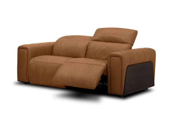 Vig Furniture Divani Casa Sandstone - Luxurious Brown Leather Loveseat With Dual Electric Recliners & Style Camel  Vgkv-km.6120-love-brn