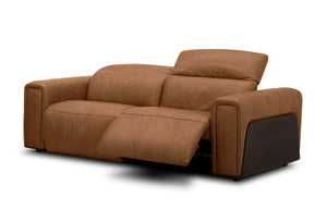 Vig Furniture Divani Casa Sandstone - Luxurious Brown Leather Sofa With Dual Electric Recliners & Headrests Camel  Vgkv-km.6120-sofa-brn