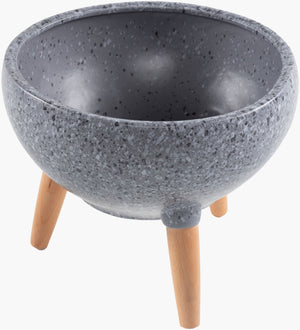 Surya Orchid 20" Decorative Ceramic Planter - Modern Outdoor Accent For Stylish Patios & Gardens Gray Ceramic,Beechwood Orc-005