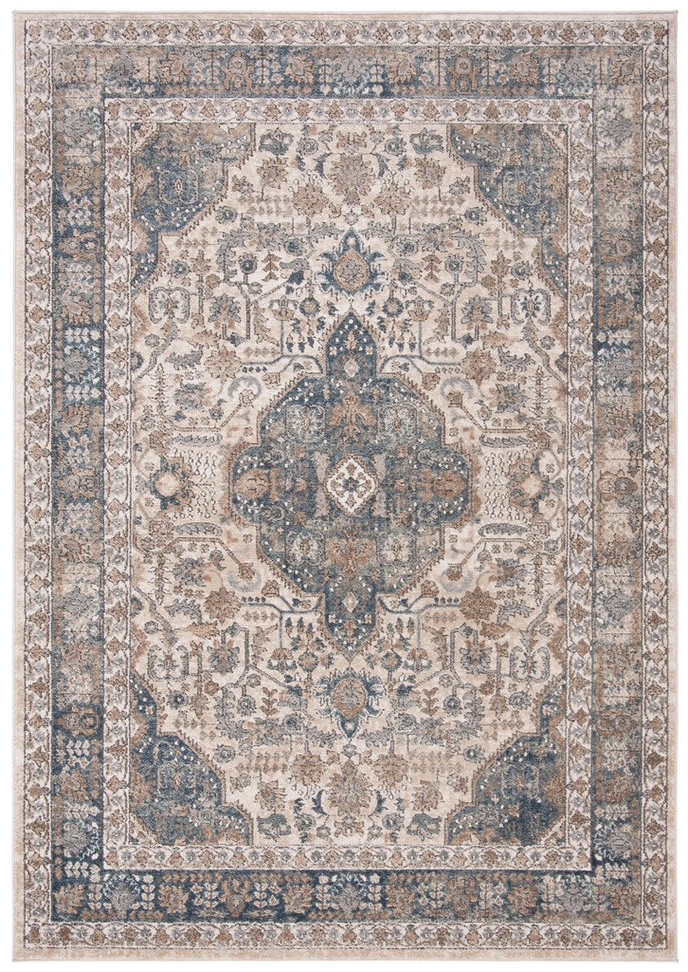 Safavieh Oregon 870 Power Loomed Traditional Rug Beige / Grey ORE870B-28