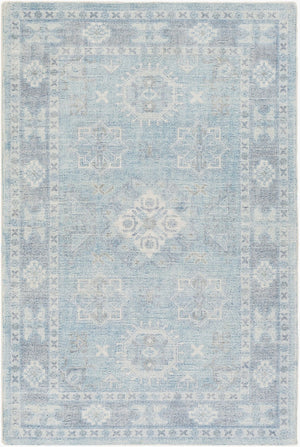 Livabliss Oregon Hand Tufted Wool Blend Accent Rug Traditional Pattern for Entryways and Small Spaces Blue, Sky Blue 2' x 3' ORG2304-23