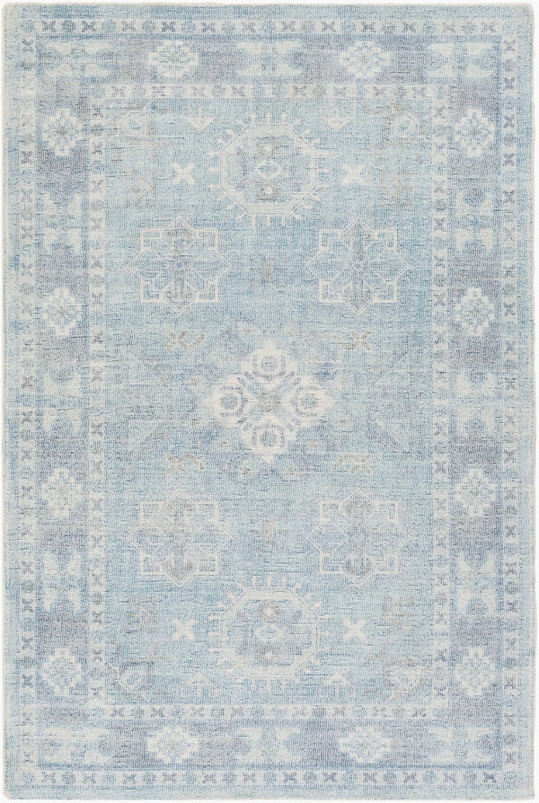 Livabliss Oregon Hand Tufted Wool Blend Accent Rug Traditional Pattern for Entryways and Small Spaces Blue, Sky Blue 2' x 3' ORG2304-23