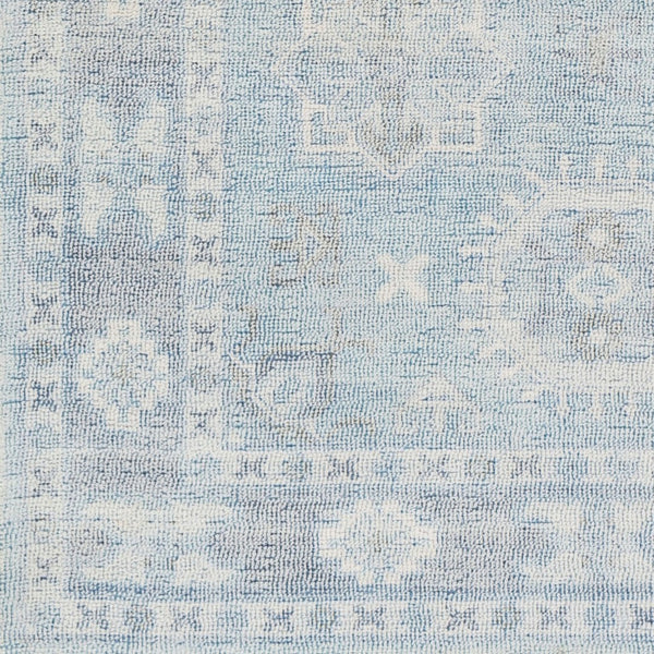 Livabliss Oregon Hand Tufted Wool Blend Accent Rug Traditional Pattern for Entryways and Small Spaces Blue, Sky Blue 2' x 3' ORG2304-23