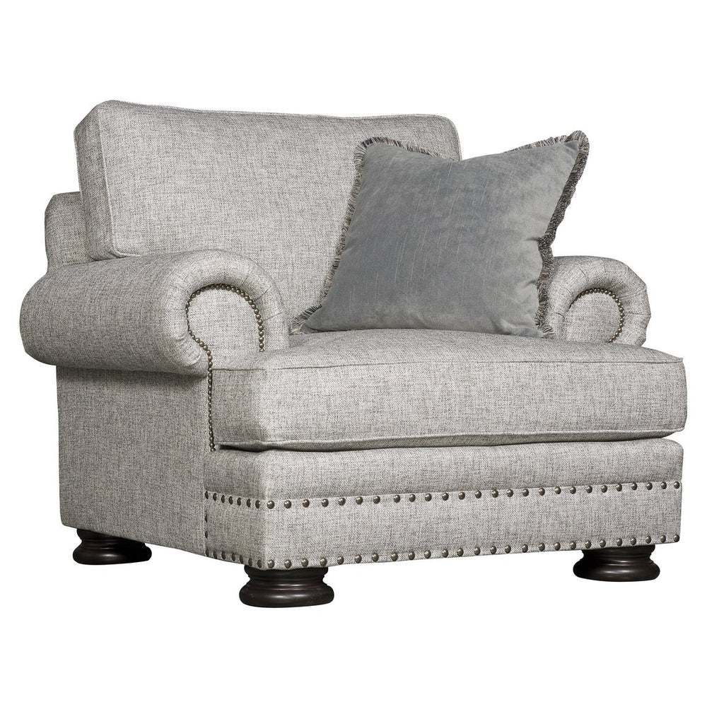 Bernhardt Bernhardt Foster Chair With Nailhead Trim, Rolled Arms & Padded Cushions — Custom Upholstery Options - Made to Order B5172A