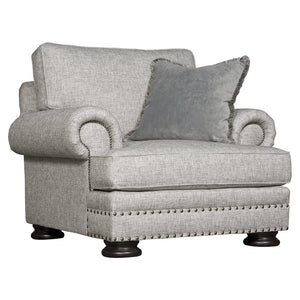 Bernhardt Bernhardt Foster Chair With Nailhead Trim, Rolled Arms & Padded Cushions — Custom Upholstery Options - Made to Order B5172A