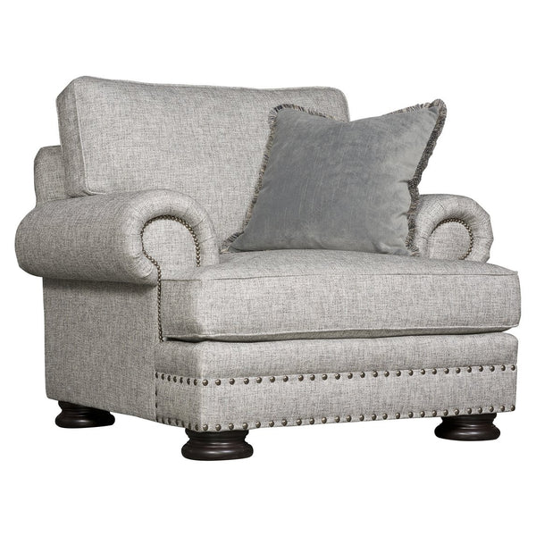 Bernhardt Bernhardt Foster Chair With Nailhead Trim, Rolled Arms & Padded Cushions — Custom Upholstery Options - Made to Order B5172A