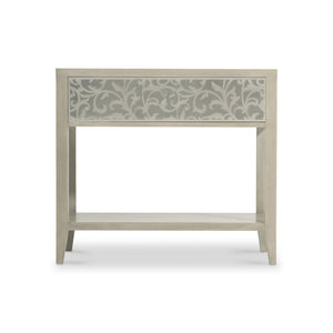 Bernhardt Bernhardt Cornelia Nightstand With Nebbia Ash Finish, Acanthus Metal Drawer & Usb Charging Port 331232