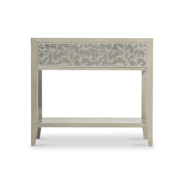 Bernhardt Bernhardt Cornelia Nightstand With Nebbia Ash Finish, Acanthus Metal Drawer & Usb Charging Port 331232