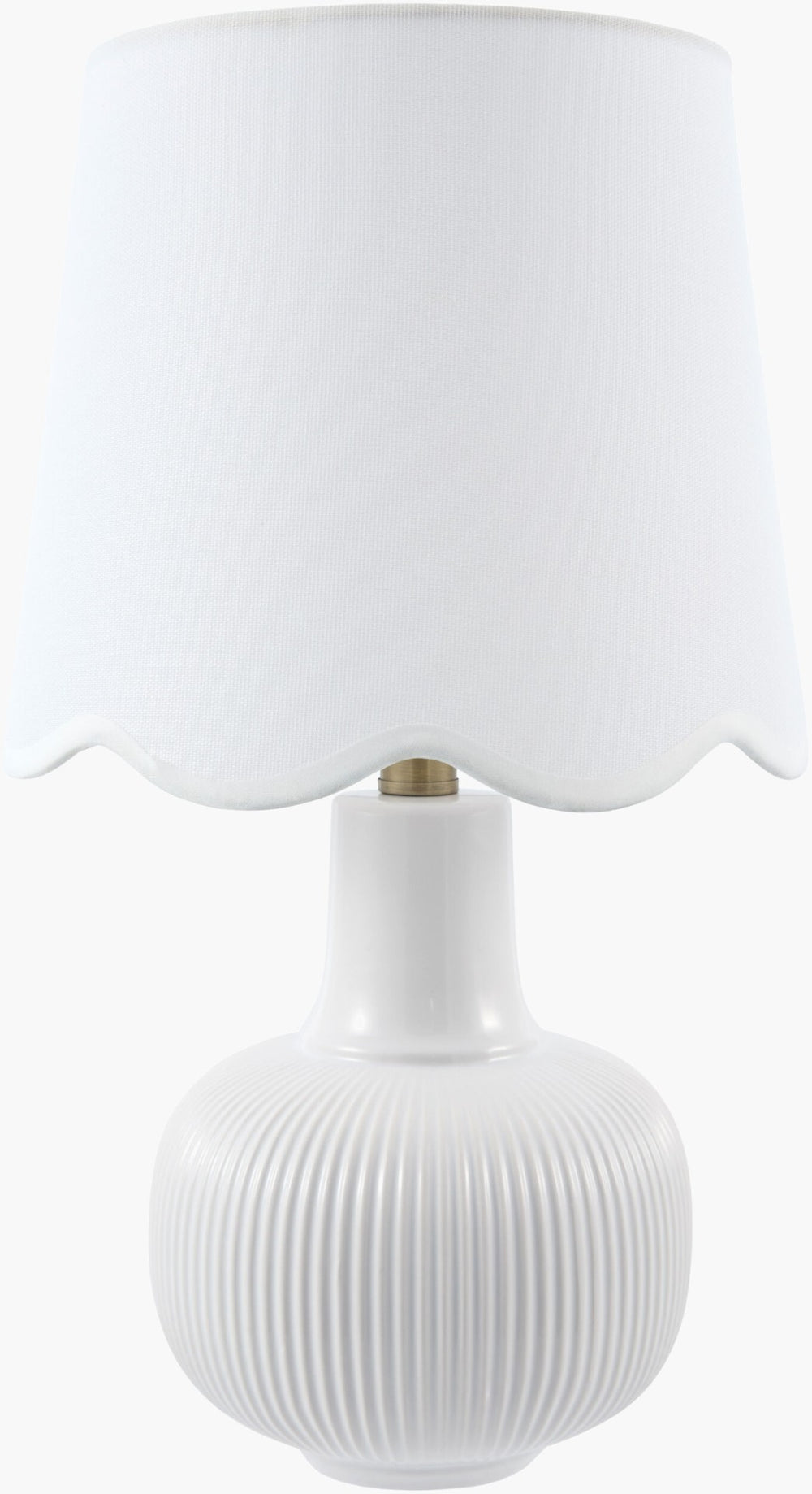 Livabliss Ormelle Coastal Traditional Linen Shade Table Lamp with Textured Metal Base ORML-001
