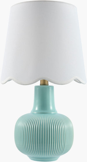Livabliss Ormelle Coastal Linen Shade Table Lamp with Textured Mixed Material Base for Nightstands ORML-006