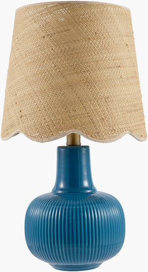 Livabliss Ormelle Coastal Bohemian Accent Lamp with Jute Felt and Metal Textured Shade ORML-010