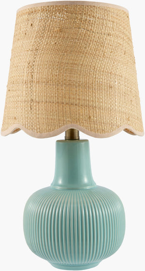 Livabliss Ormelle Jute Wrapped Coastal Table Lamp with Fabric Shade for Bedroom or Reading Nook ORML-013