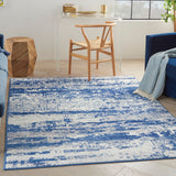 Nourison Whimsicle WHS06 Machine Made Power-loomed No Border Indoor Only Modern  Rug Ivory Navy, Ivory Navy 100% Polypropylene 99446832375