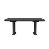 Quincy Double Pedestal Dining Table Black with Molasses Finish P375-DR-K1 Pulaski Furniture