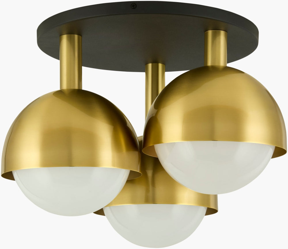Surya Ordos Hand-painted Iron Pendant Light with Glass Shade for Dining and Living Rooms ORS-001
