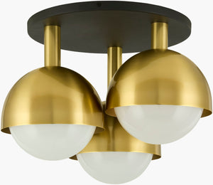 Surya Ordos Hand-painted Iron Pendant Light with Glass Shade for Dining and Living Rooms ORS-001